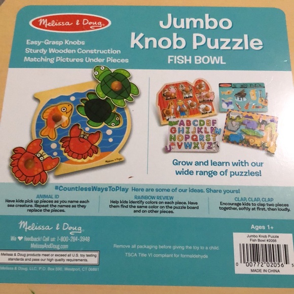 Melissa & Doug Jumbo Knob Puzzle House Pets and Fish Bowl - Picture 5 of 5